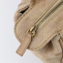 Christian Dior Hand Bag Canvas Beige Gold Auth bs37497-21