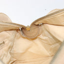 Christian Dior Hand Bag Canvas Beige Gold Auth bs37497-23