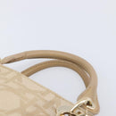 Christian Dior Hand Bag Canvas Beige Gold Auth bs37497-14