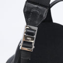 FENDI Monster Backpack Leather Nylon Black Silver Auth bs37498-11