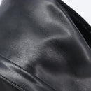 FENDI Monster Backpack Leather Nylon Black Silver Auth bs37498-22