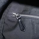 FENDI Monster Backpack Leather Nylon Black Silver Auth bs37498-25