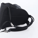 FENDI Monster Backpack Leather Nylon Black Silver Auth bs37498-9