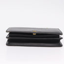 Christian Dior Chain Shoulder Bag Leather Black Gold Auth bs37500-6
