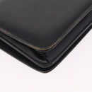 Christian Dior Chain Shoulder Bag Leather Black Gold Auth bs37500-16