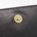 Christian Dior Chain Shoulder Bag Leather Black Gold Auth bs37500-19