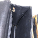 Christian Dior Chain Shoulder Bag Leather Black Gold Auth bs37500-22