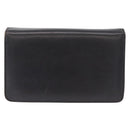 Christian Dior Chain Shoulder Bag Leather Black Gold Auth bs37500-3