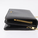 Christian Dior Chain Shoulder Bag Leather Black Gold Auth bs37500-4