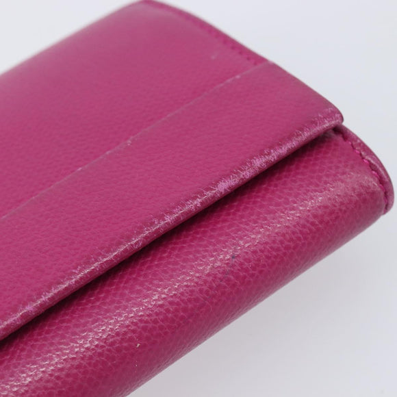 Tiffany & Co. Long Wallet Leather Purple Silver Auth bs37503