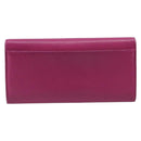Tiffany & Co. Long Wallet Leather Purple Silver Auth bs37503-2