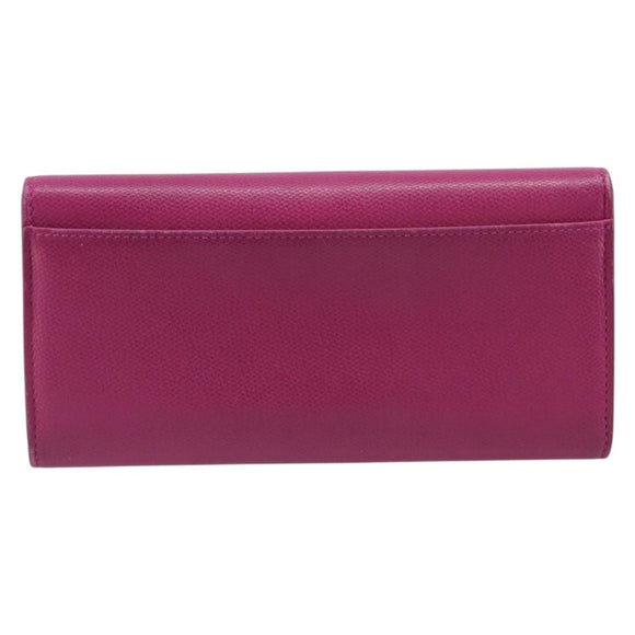 Tiffany & Co. Long Wallet Leather Purple Silver Auth bs37503