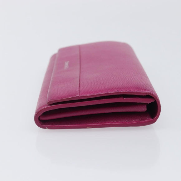 Tiffany & Co. Long Wallet Leather Purple Silver Auth bs37503