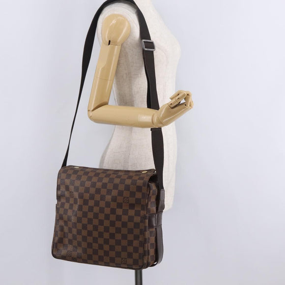 LOUIS VUITTON Damier Ebene Naviglio Shoulder Bag N45255 LV Auth bs37506