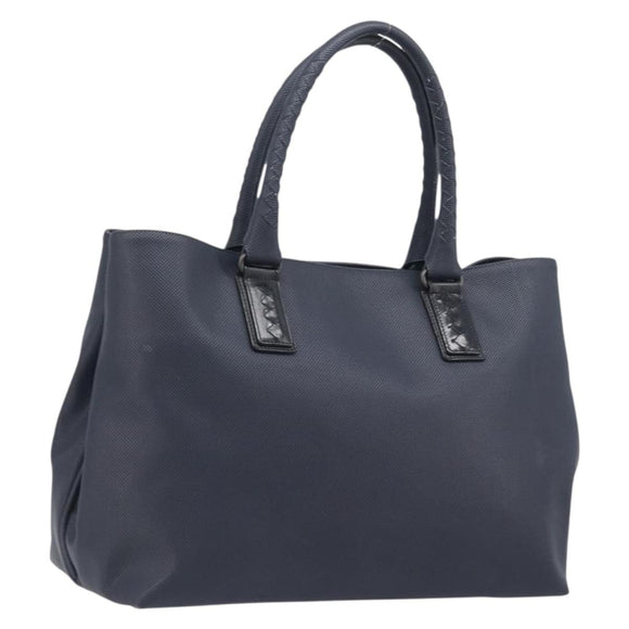 Bottega Veneta Tote Bag Leather Navy Silver 222498 Auth bs37507