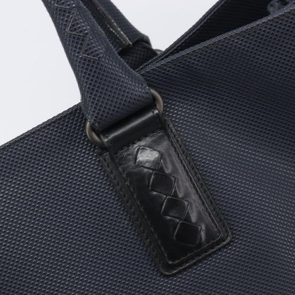Bottega Veneta Tote Bag Leather Navy Silver 222498 Auth bs37507