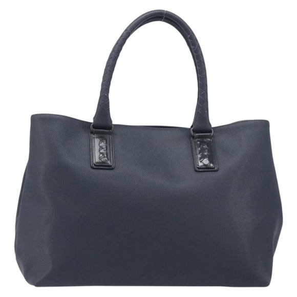 Bottega Veneta Tote Bag Leather Navy Silver 222498 Auth bs37507