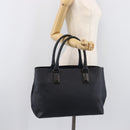 Bottega Veneta Tote Bag Leather Navy Silver 222498 Auth bs37507-28
