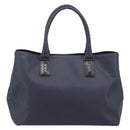 Bottega Veneta Tote Bag Leather Navy Silver 222498 Auth bs37507-2