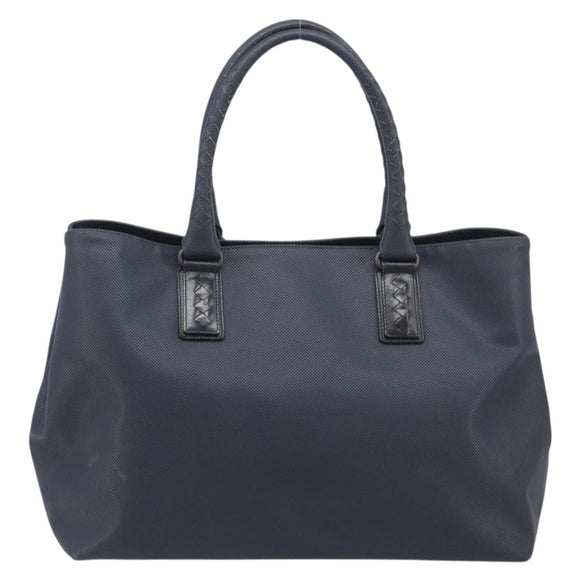 Bottega Veneta Tote Bag Leather Navy Silver 222498 Auth bs37507