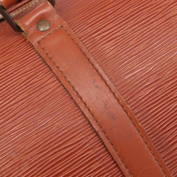 LOUIS VUITTON Epi Keepall 45 Boston Bag Brown M42978 LV Auth bs37508