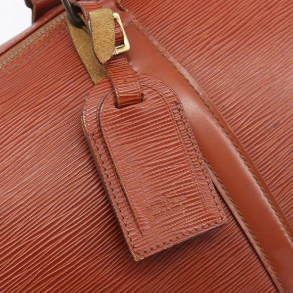 LOUIS VUITTON Epi Keepall 45 Boston Bag Brown M42978 LV Auth bs37508