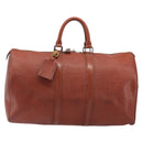 LOUIS VUITTON Epi Keepall 45 Boston Bag Brown M42978 LV Auth bs37508-2