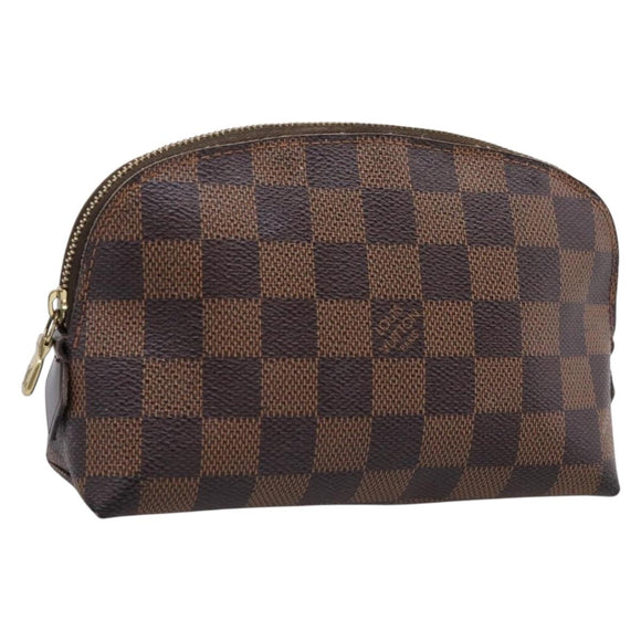 LOUIS VUITTON Damier Ebene Pochette Cosmetic PM Pouch N47516 LV Auth bs37509