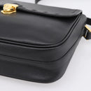 Saint Laurent Shoulder Bag Leather Black Gold Auth bs37510A-9
