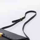 Saint Laurent Shoulder Bag Leather Black Gold Auth bs37510A-8