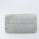 Bottega Veneta INTRECCIATO Hand Bag Leather Silver 124869 Auth bs37511-6