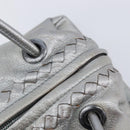 Bottega Veneta INTRECCIATO Hand Bag Leather Silver 124869 Auth bs37511-19