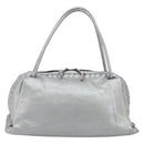 Bottega Veneta INTRECCIATO Hand Bag Leather Silver 124869 Auth bs37511-13