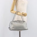 Bottega Veneta INTRECCIATO Hand Bag Leather Silver 124869 Auth bs37511-25