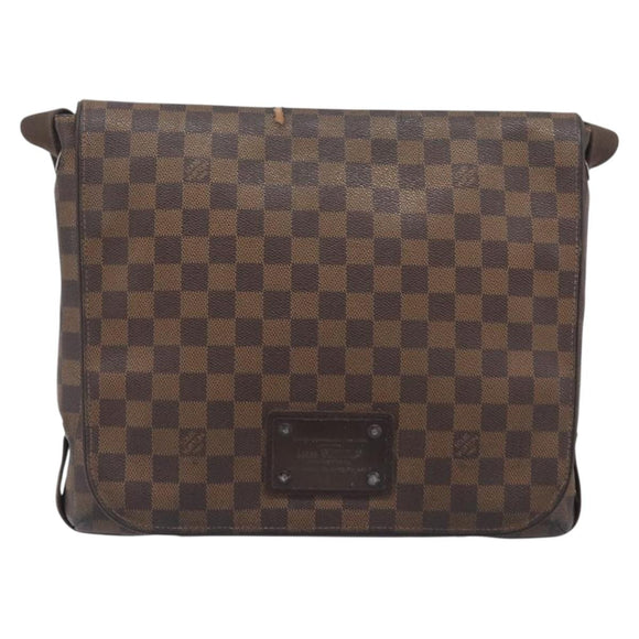 LOUIS VUITTON Damier Ebene Brooklyn MM Shoulder Bag N51211 LV Auth bs37517