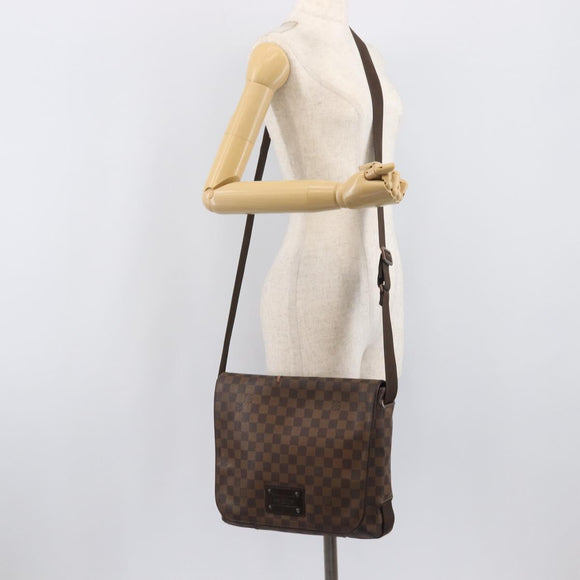 LOUIS VUITTON Damier Ebene Brooklyn MM Shoulder Bag N51211 LV Auth bs37517