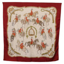 HERMES Carre 90 Scarf ”REPRISE” Silk Red Auth bs37518-15