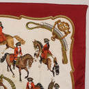 HERMES Carre 90 Scarf ”REPRISE” Silk Red Auth bs37518-4