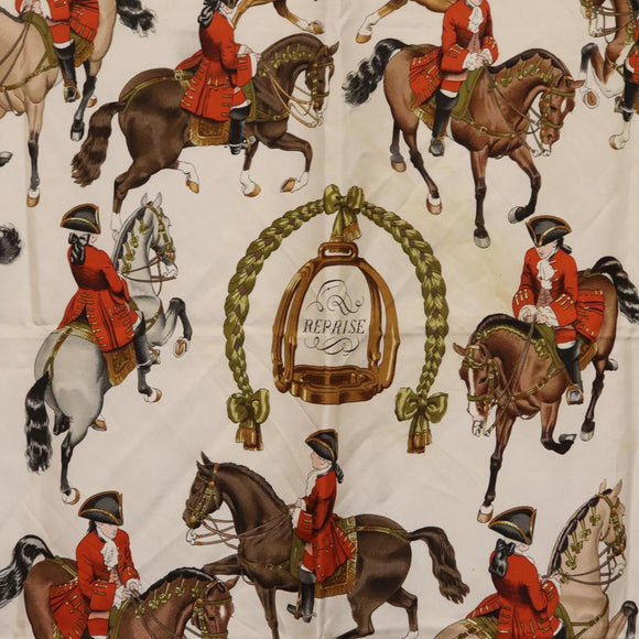 HERMES Carre 90 Scarf ”REPRISE” Silk Red Auth bs37518