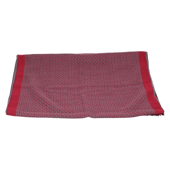 HERMES Scarf Cashmere Red Auth bs37519