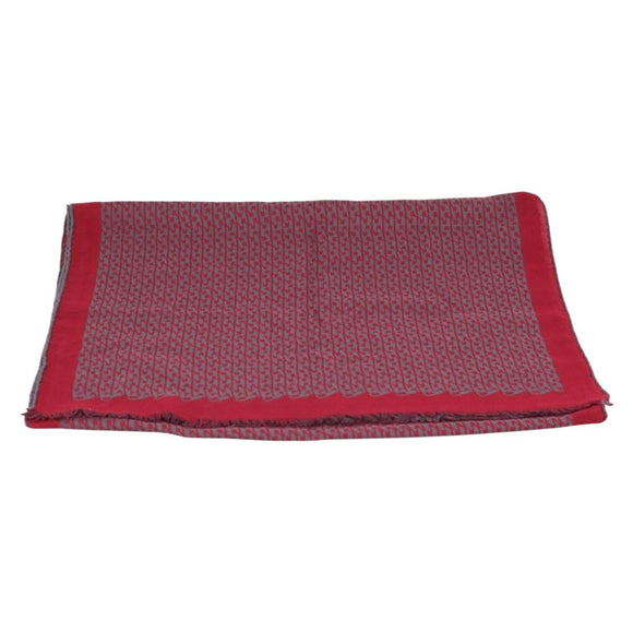 HERMES Scarf Cashmere Red Auth bs37519
