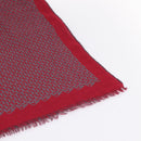 HERMES Scarf Cashmere Red Auth bs37519-5