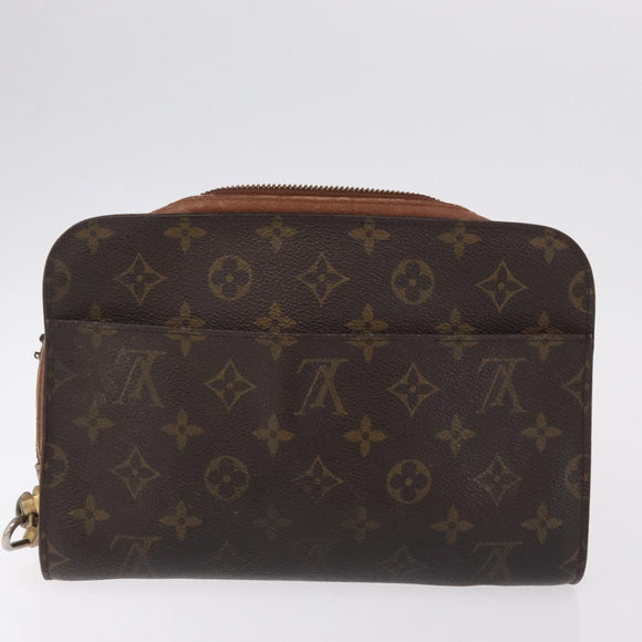 LOUIS VUITTON Monogram Clutch Bag 2 Set LV Auth bs37522