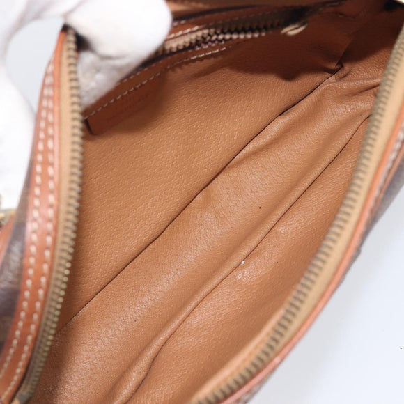 CELINE Macadam Canvas Shoulder Bag PVC Leather 2 Set Brown Auth bs37523