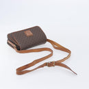 CELINE Macadam Canvas Shoulder Bag PVC Leather 2 Set Brown Auth bs37523-14