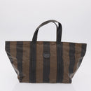 FENDI Zucchino Canvas Zucca Canvas Pecan Canvas Bag 4 Set Auth bs37525-11