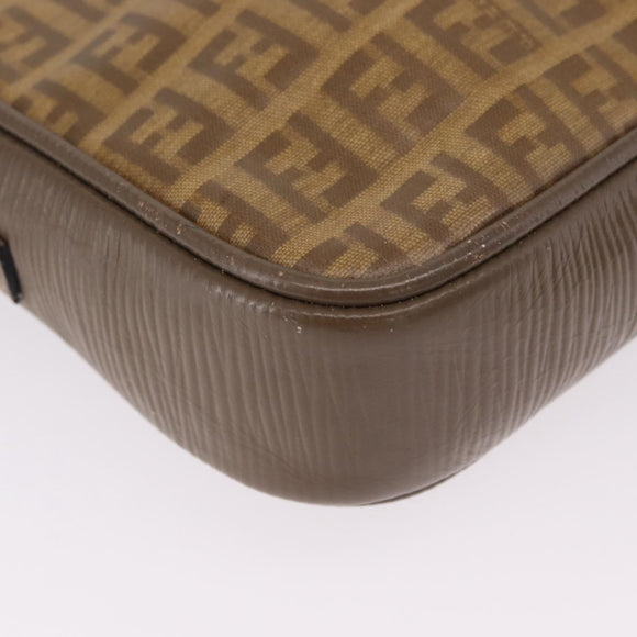 FENDI Zucchino Canvas Zucca Canvas Pecan Canvas Bag 4 Set Auth bs37525