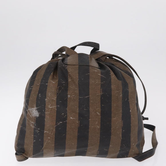 FENDI Zucchino Canvas Zucca Canvas Pecan Canvas Bag 4 Set Auth bs37525