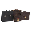 LOUIS VUITTON Monogram Business Bag Leather 4 Set LV Auth bs37527-1