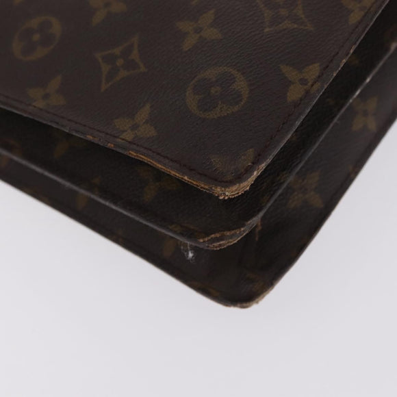 LOUIS VUITTON Monogram Business Bag Leather 4 Set LV Auth bs37527